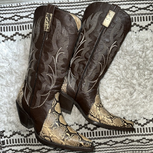 Leather cowboy boots - Picture 6 of 7